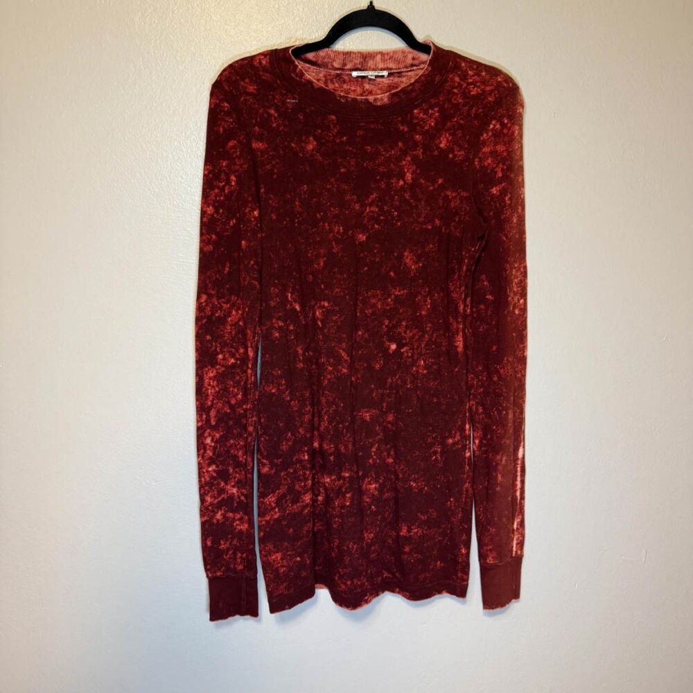 Cotton Citizen Ibiza Tie Dye Long Sleeve Red Dress Women's Small Made In USA